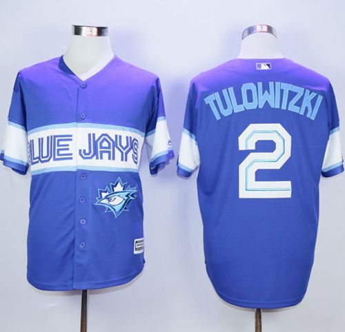 Blue Jays #2 Troy Tulowitzki Blue Exclusive New Cool Base Stitched MLB Jersey - Click Image to Close